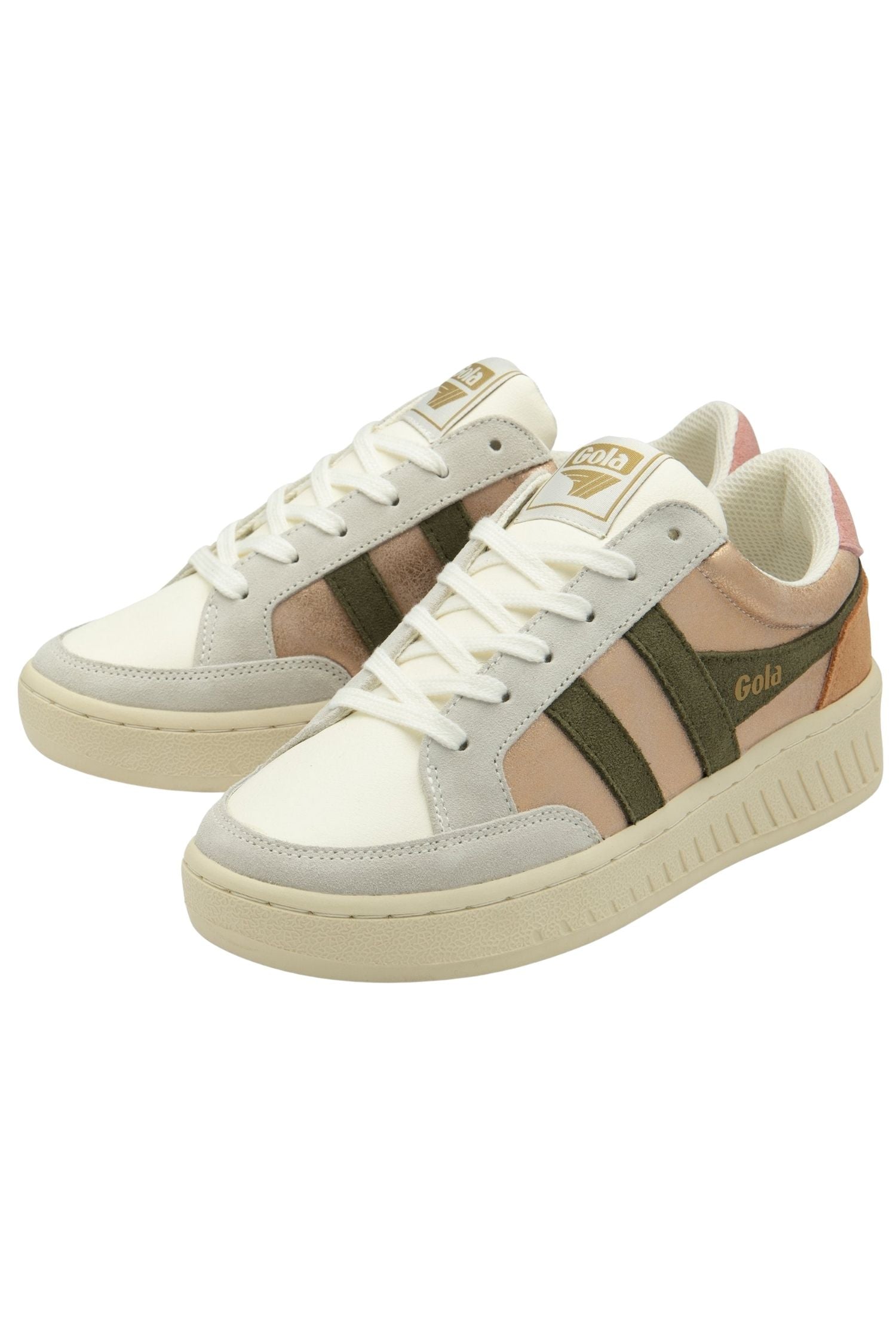 Gola SuperSlam Blaze Sneakers Rose Gold/Khaki/Coral Pink
