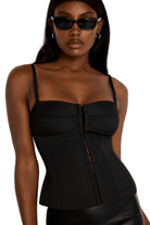 Good American Scuba Corset Top Black001