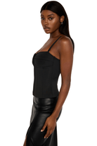 Good American Scuba Corset Top Black001