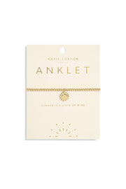 Katie Loxton Gold-Plated Anklet Gold Sun