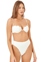L SPACE Sunrise Shell Bikini Top Cream