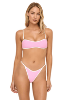 L SPACE Selena Bikini Top  Pink Sugar Cream