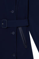 Lacoste Oversized Trench Coat Navy Blue