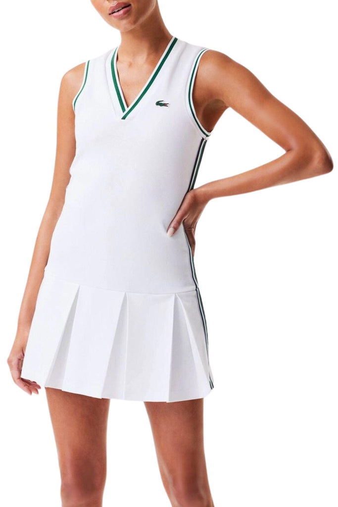 Lacoste Tennis Dress with Piqué Shorts White