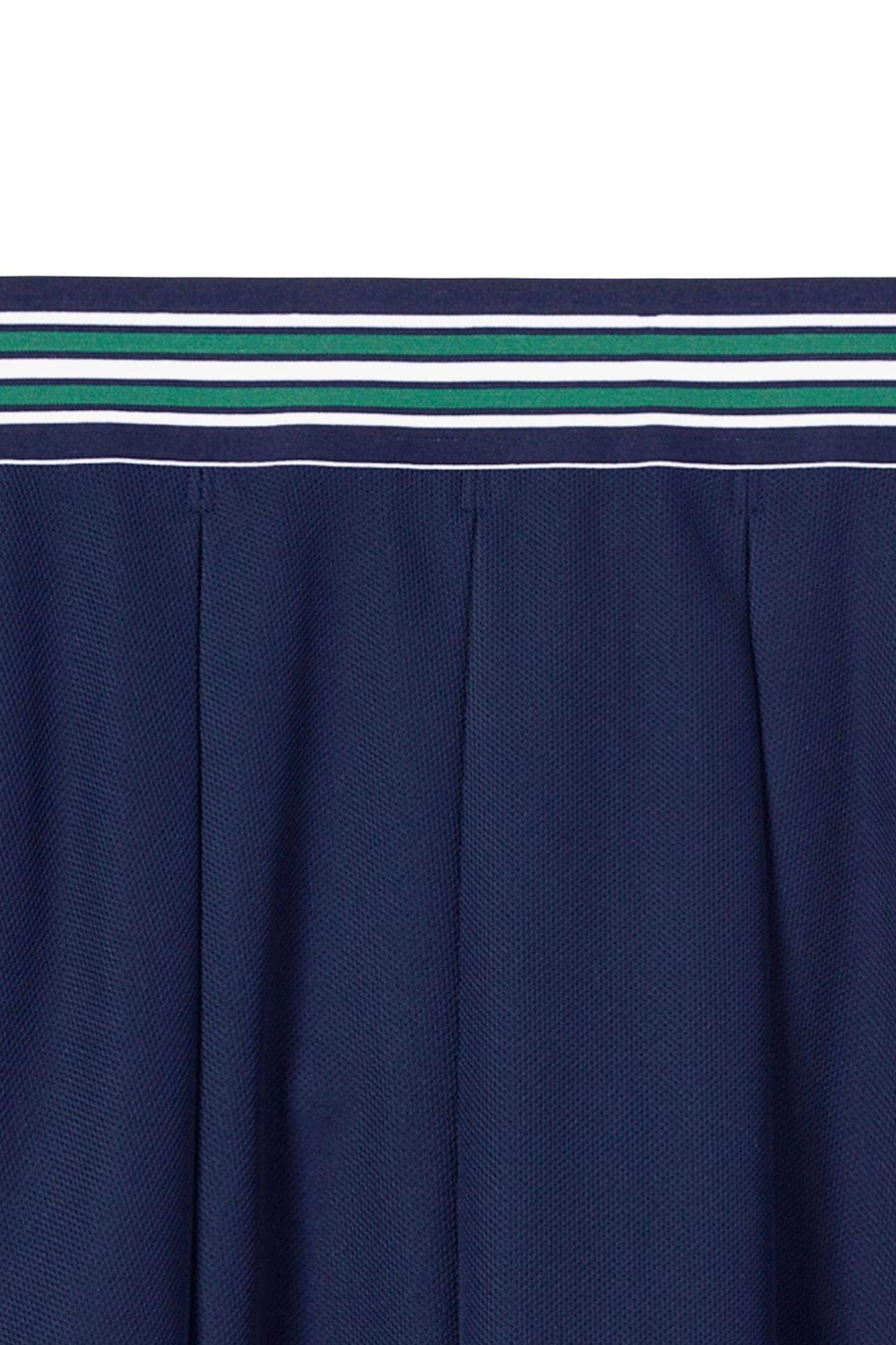 Lacoste Piqué Tennis Skirt with Built-In Shorts Navy Blue