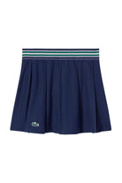 Lacoste Piqué Tennis Skirt with Built-In Shorts Navy Blue