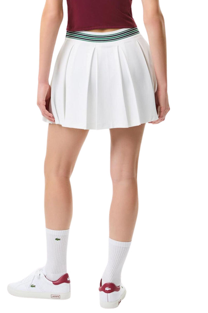 Lacoste Piqué Tennis Skirt with Built-In Shorts White