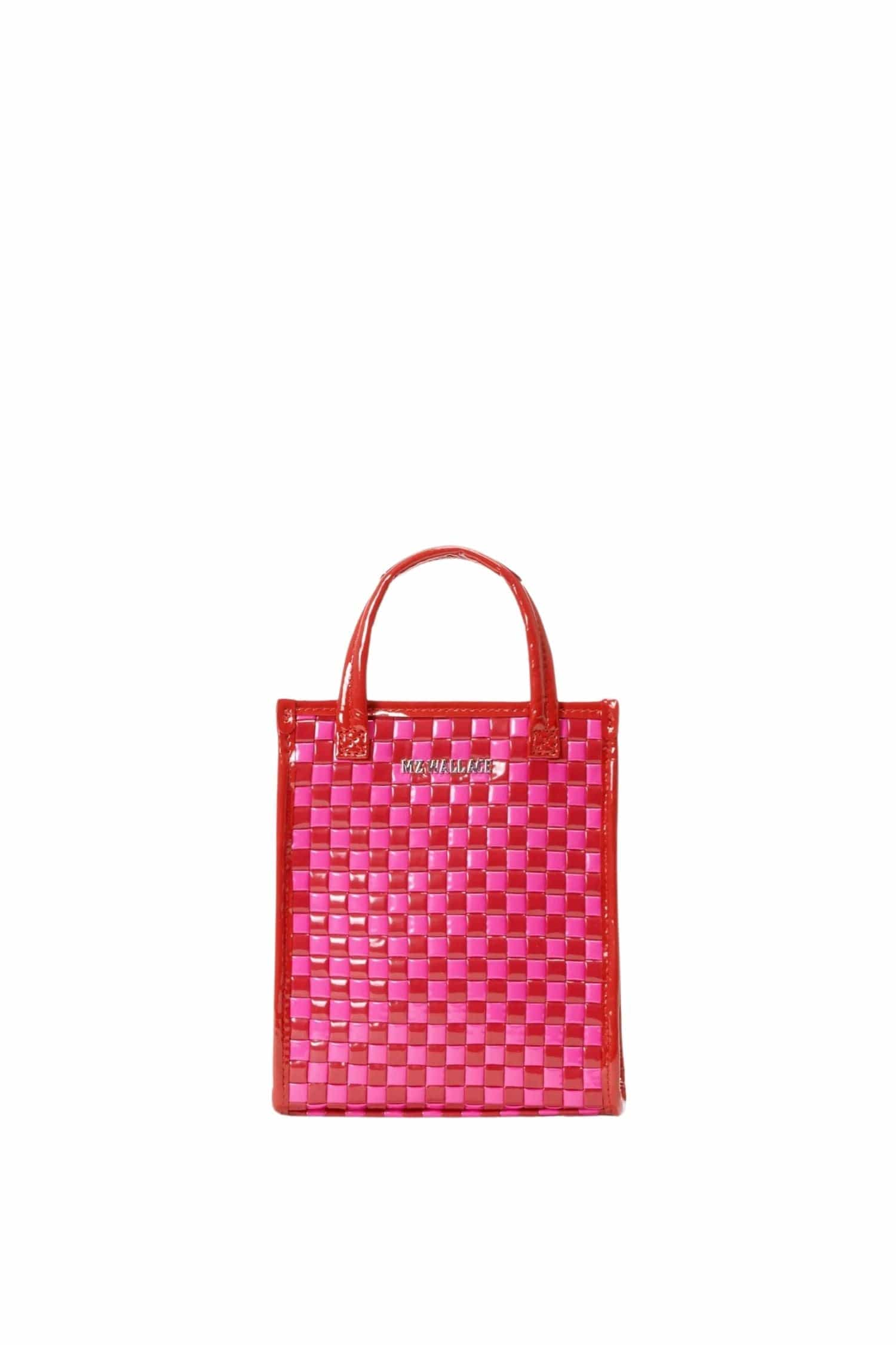 MZ Wallace Micro Woven Box Tote Candy Lacquer