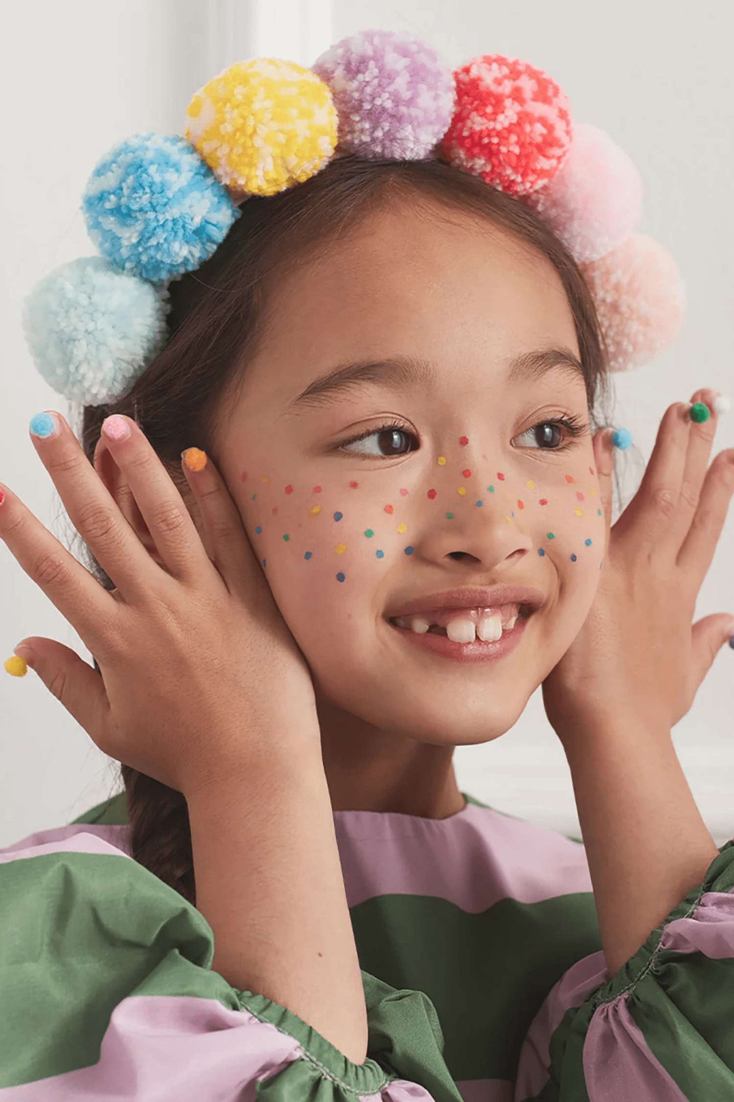 Meri Meri Rainbow Pompom Headband Multicolor