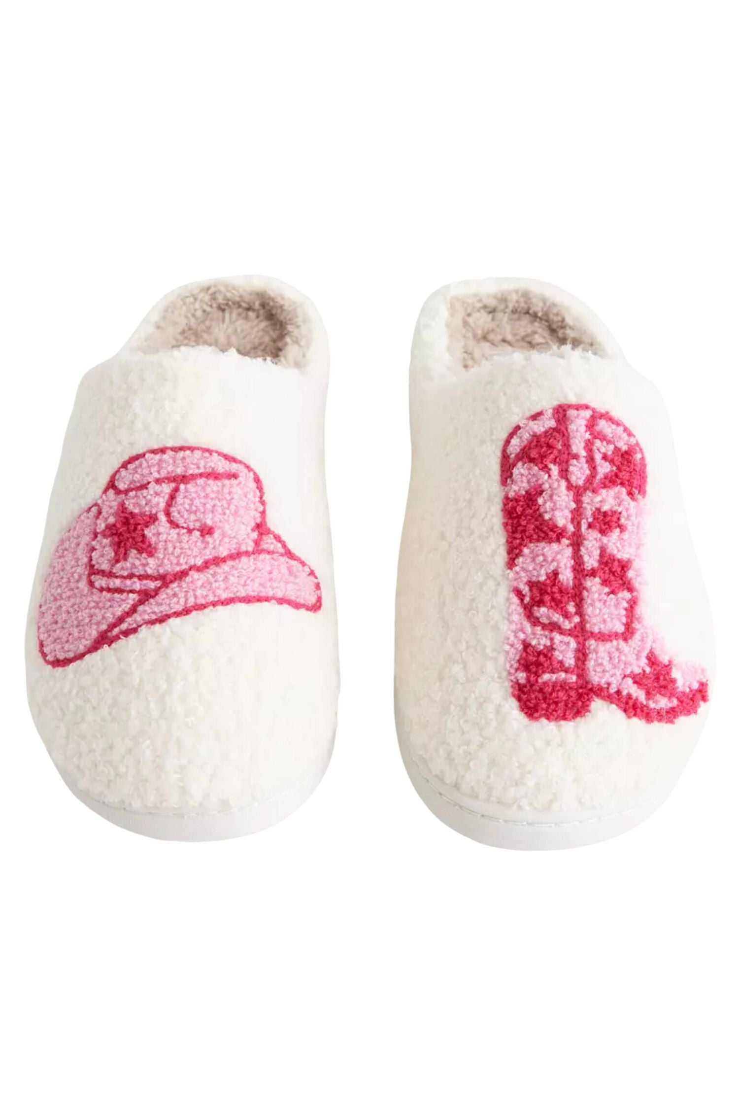 MIA Shoes COZI Shearling Slippers Pink Cowgirl