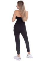 Mono B Strapless Full Length Jumpsuit Black