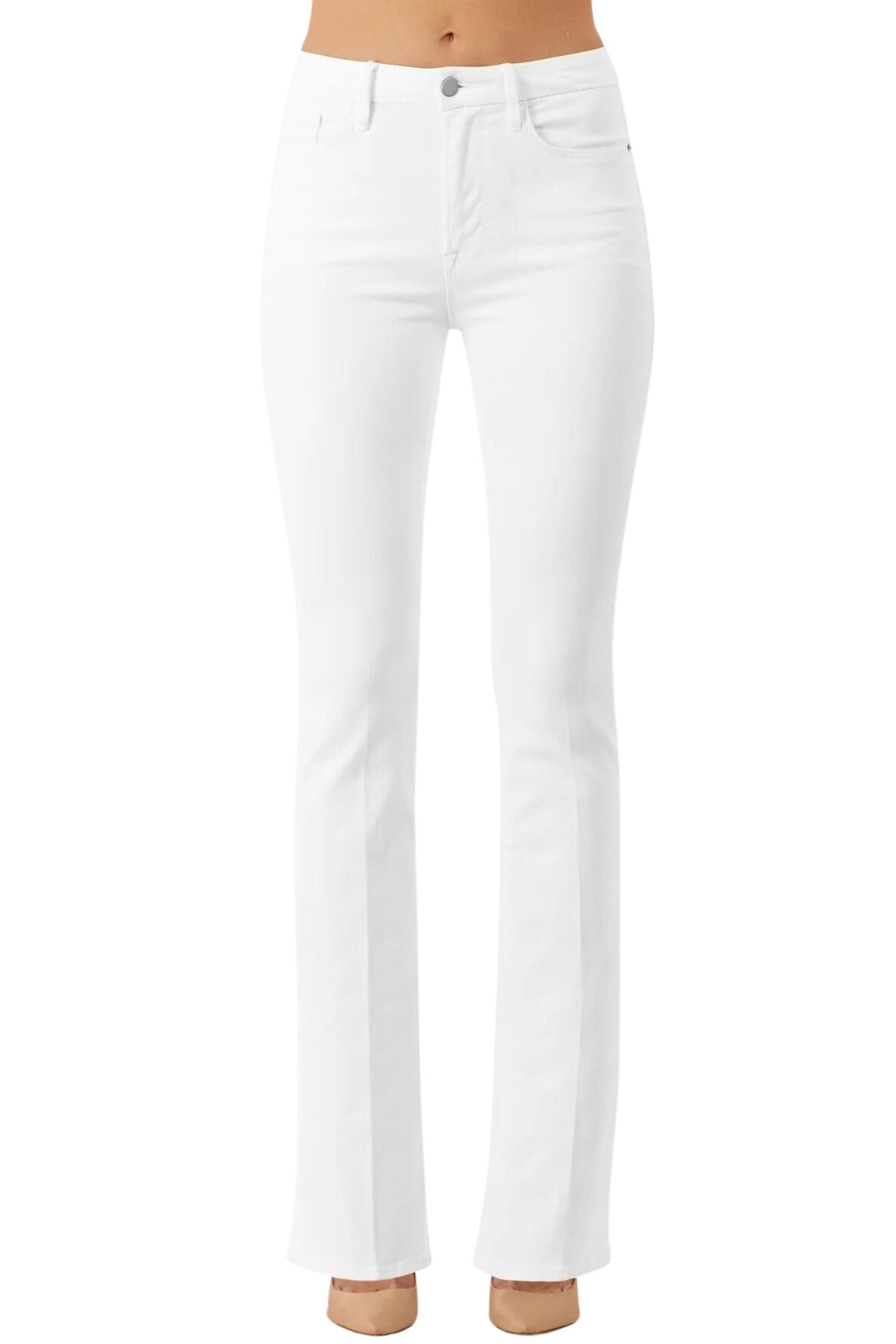 Morrison Denim The Starlet Mid Rise Boot Cut White