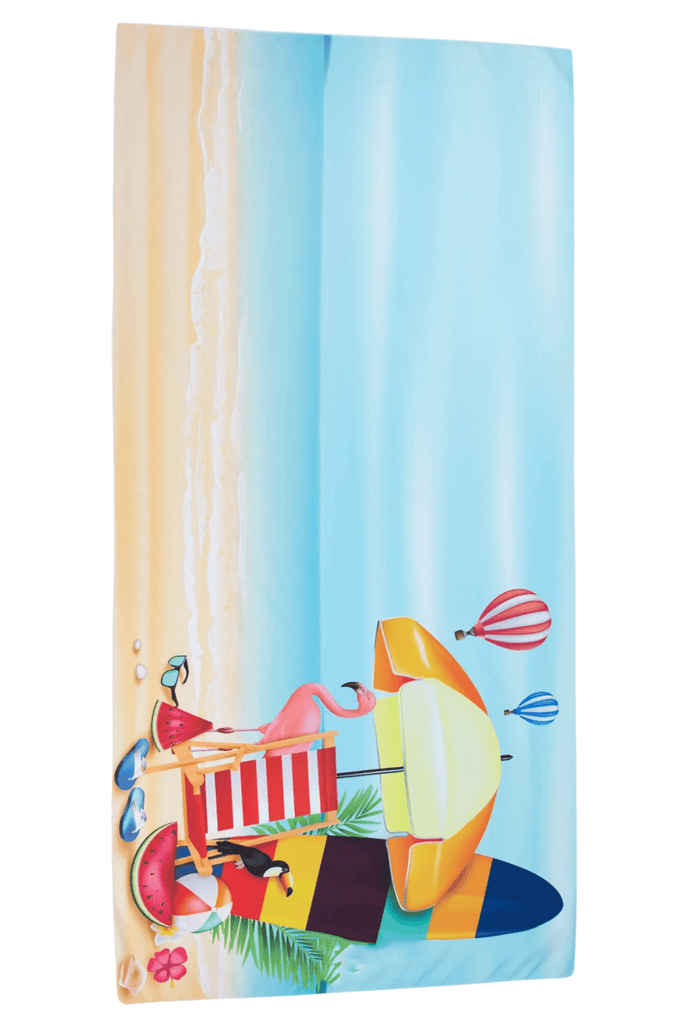 Original Towel Sand Free Micro Fiber Tucan & Flamingo