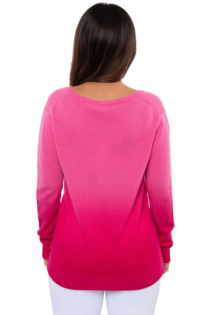 Pure Amici Dip Dye V Neck Pink