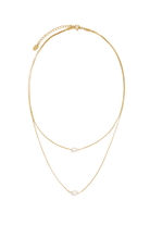 Petite Moments Layered Pearl Necklace Gold