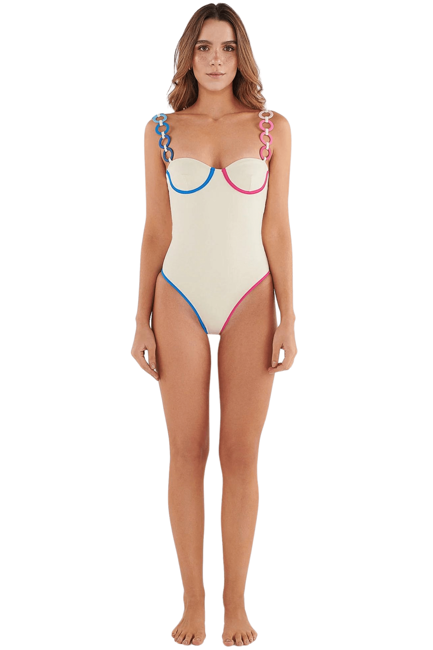 Saudade Swim Azure Rose One Piece