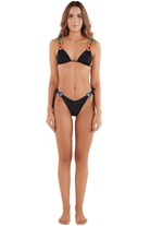 Saudade Swim Black Rainbow Bikini Bottom