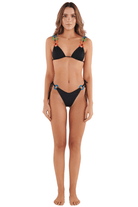 Saudade Swim Black Rainbow Bikini Top
