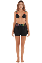 Saudade Swim Black Rainbow Shorts