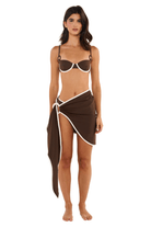 Saudade Swim Black Rainbow Shorts Espresso