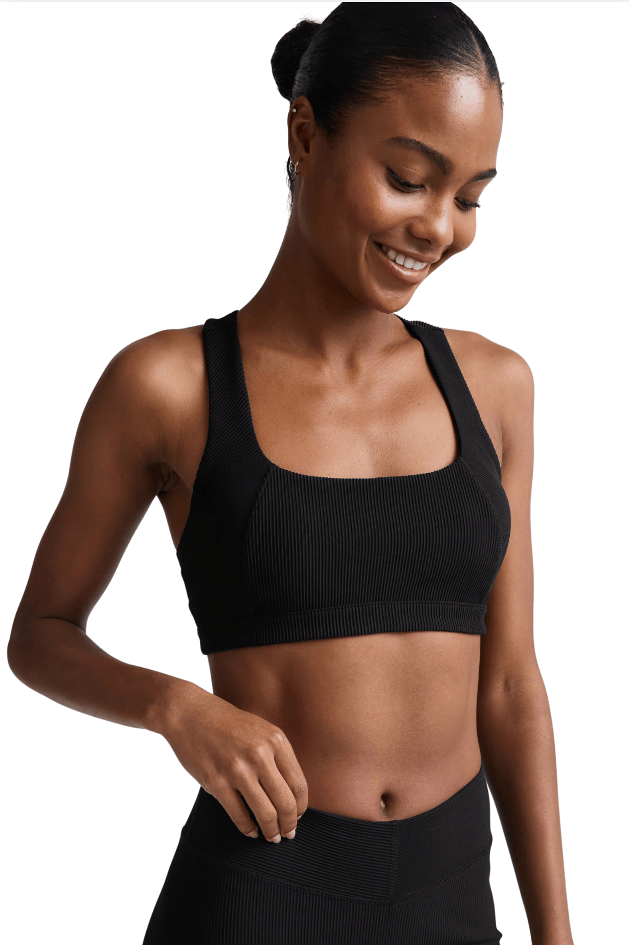 Impulse Ribbed Scoop Neck Bra