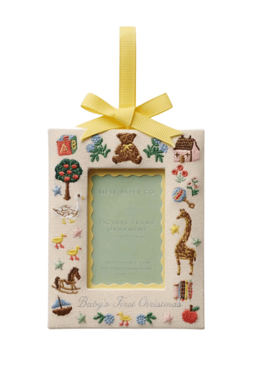 Embroidered Frame Ornament
