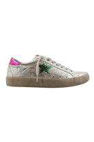 Shu Shop Paula Star Sneaker Silver Distressed