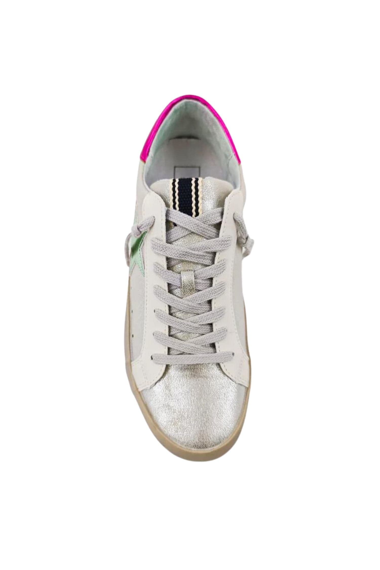 Shu Shop Paula Star Sneaker Silver Distressed