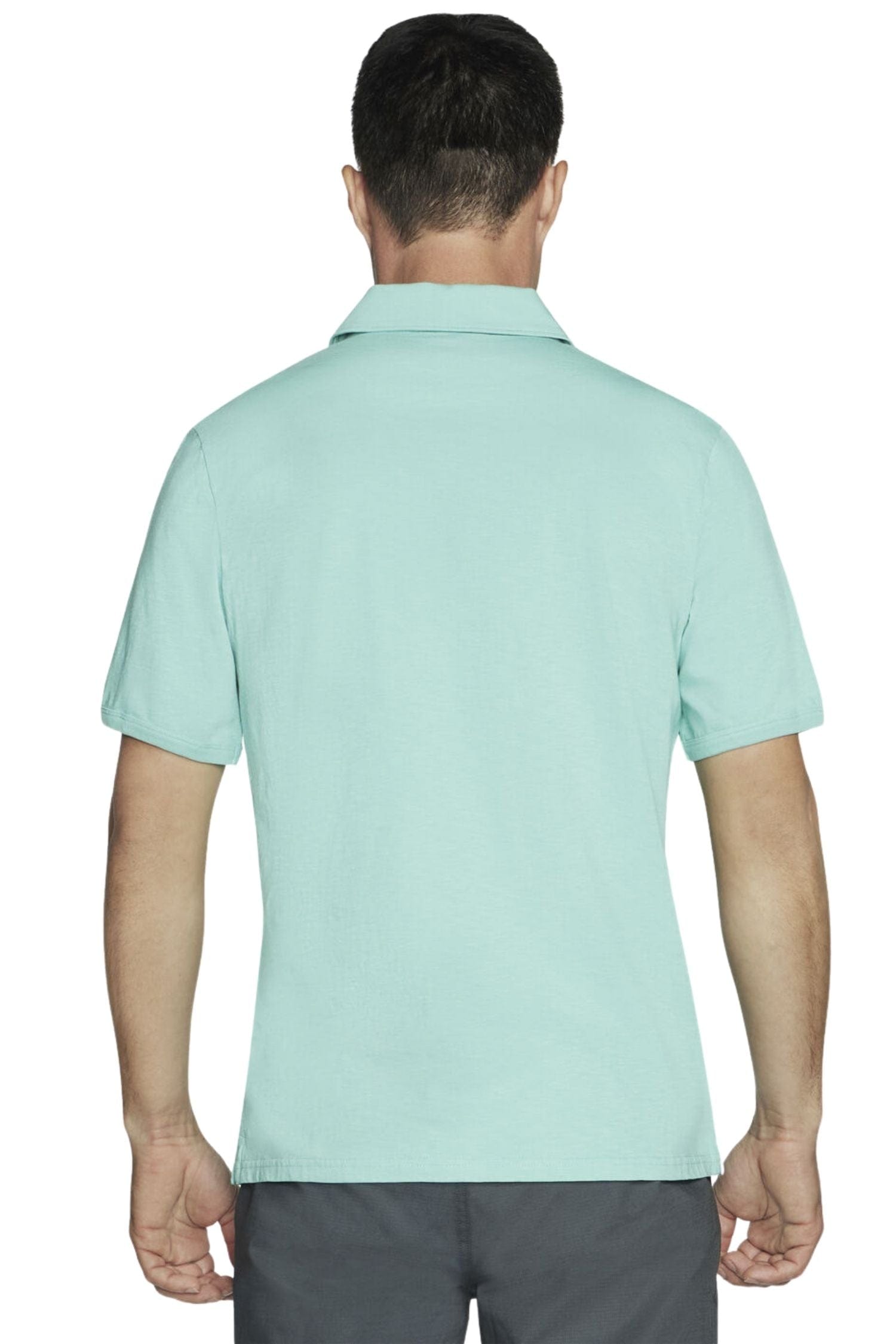Skechers Men SKECH-BREEZE Slub Polo White Teal