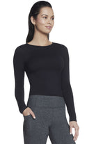 Skechers GO DRI Serene LS Crop Top Black