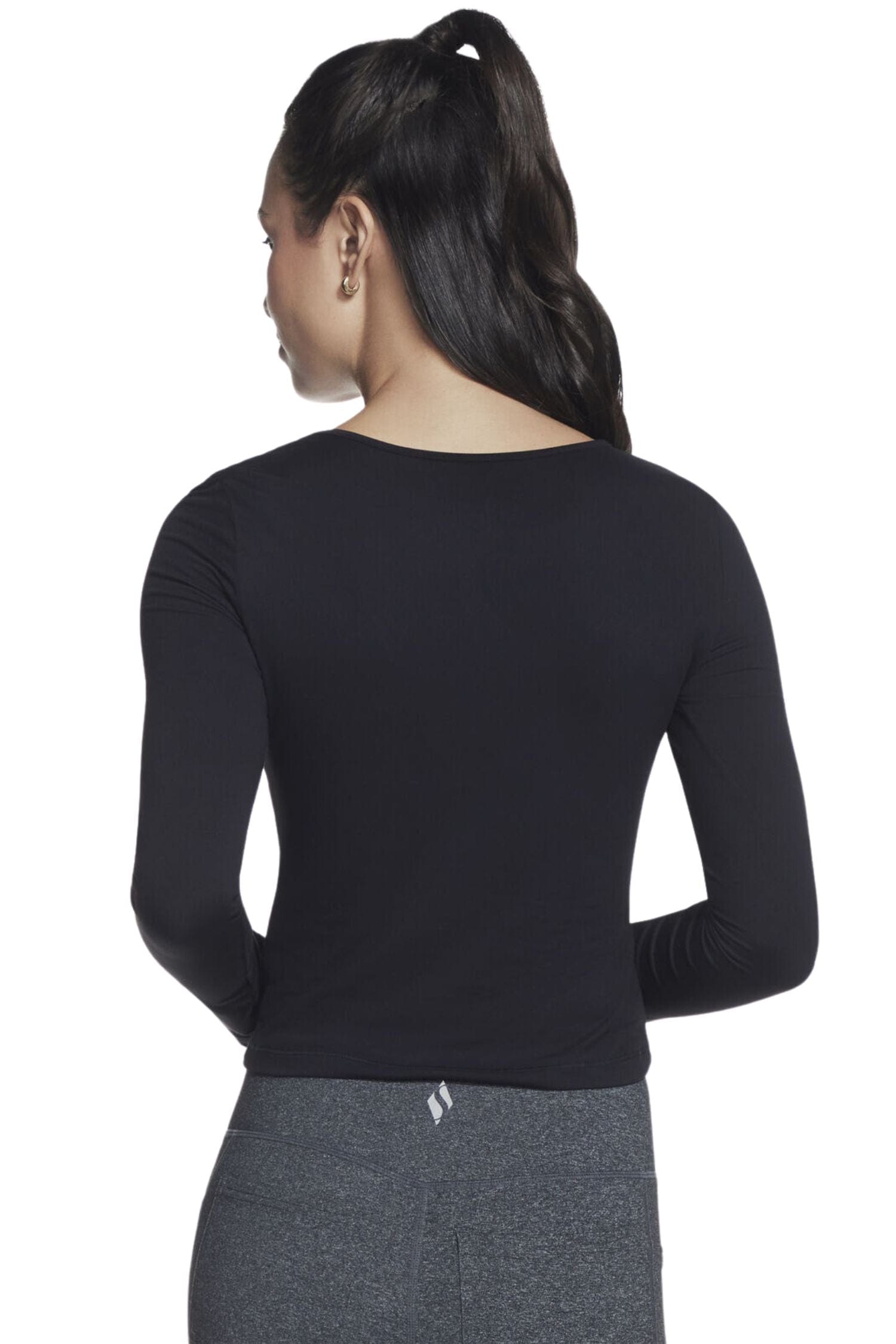 Skechers GO DRI Serene LS Crop Top Black