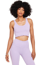 Spiritual Gangster Amor Crop Tank Dark Wisteria