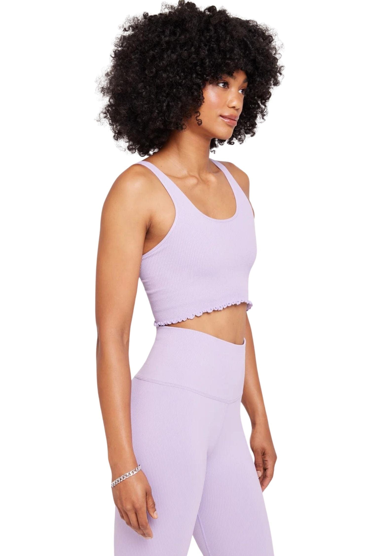 Spiritual Gangster Amor Crop Tank Dark Wisteria