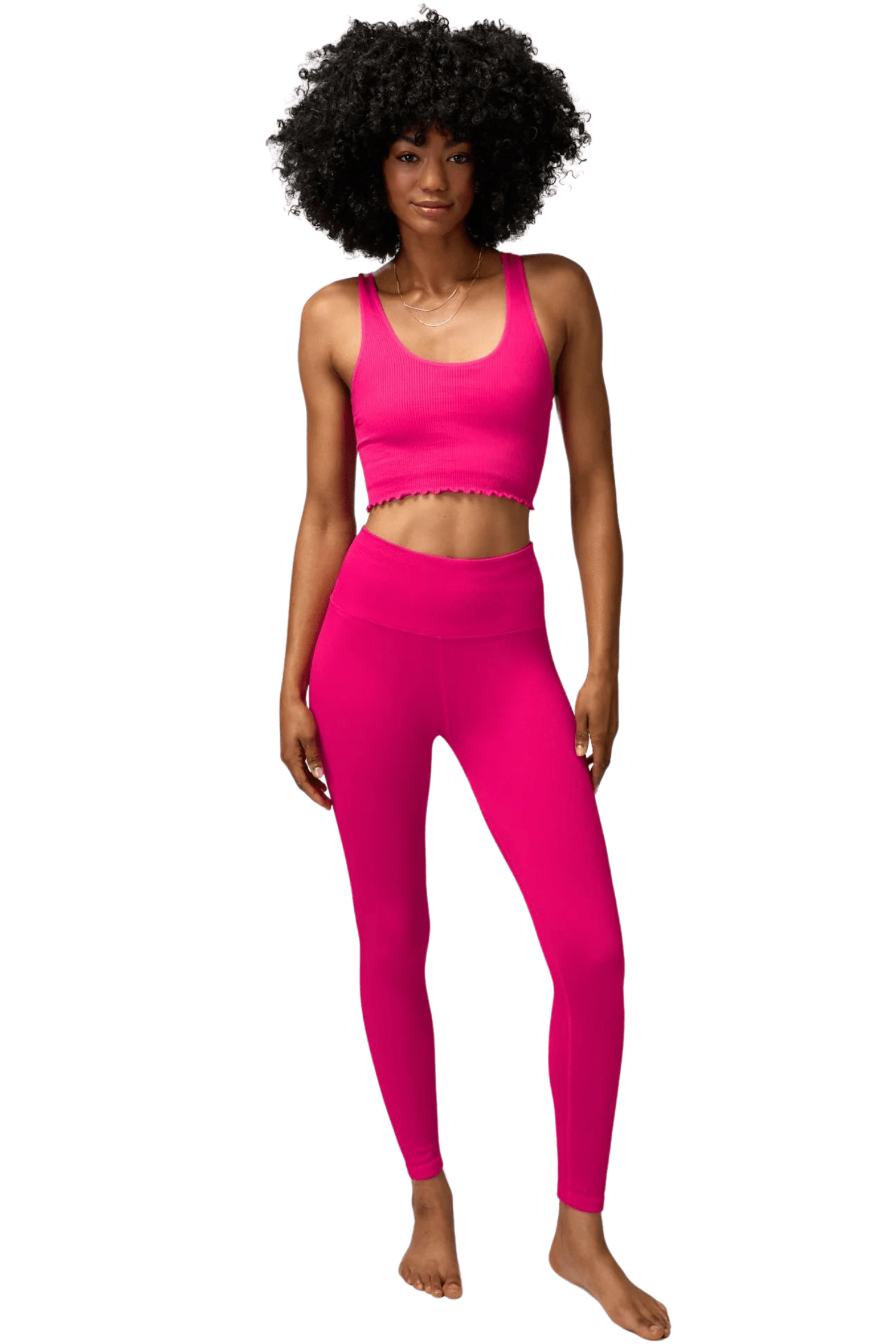 Spiritual Gangster Amor Crop Tank Magenta