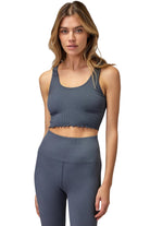 Spiritual Gangster Amor Crop Tank Slate