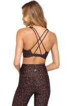 Spiritual Gangster Studio Dream Tech Bra Chocolate Animal Print