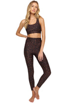 Spiritual Gangster Studio Dream Tech Bra Chocolate Animal Print