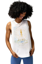 Spiritual Gangster Stars Jade Muscle Tank White