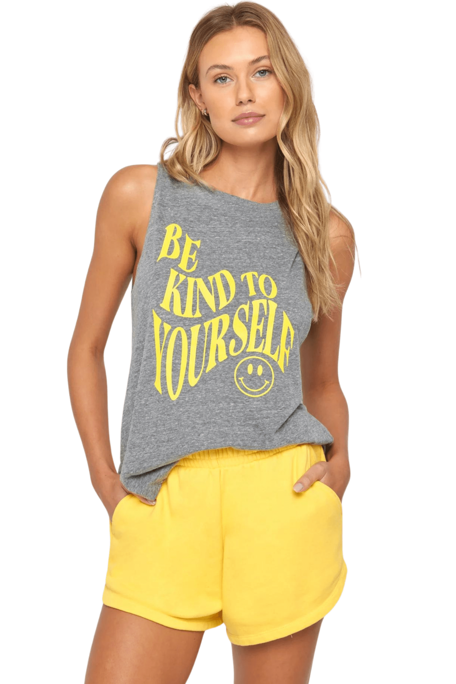 Spiritual Gangster Kind Jade Muscle Tank Heather Grey