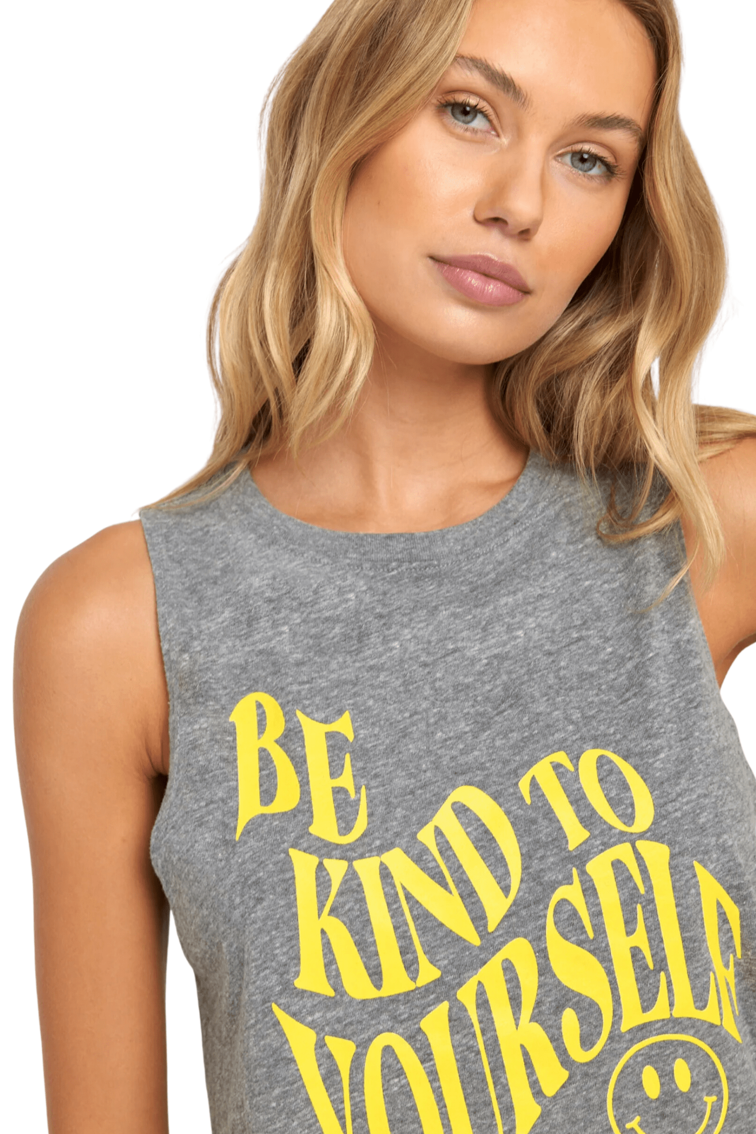 Spiritual Gangster Kind Jade Muscle Tank Heather Grey