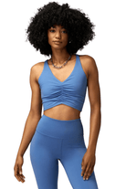 Spiritual Gangster Everly Twist Back Bra Pacific Blue