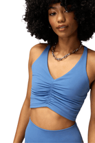 Spiritual Gangster Everly Twist Back Bra Pacific Blue