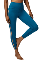Spiritual Gangster Ada Dream Tech Side Stripe Legging Dark Turquoise