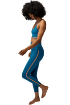 Spiritual Gangster Ada Dream Tech Side Stripe Legging Dark Turquoise