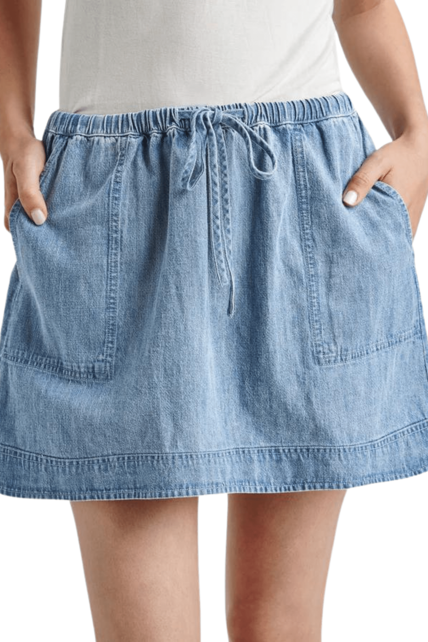 Splendid Alice Cotton Mini Skirt Indigo