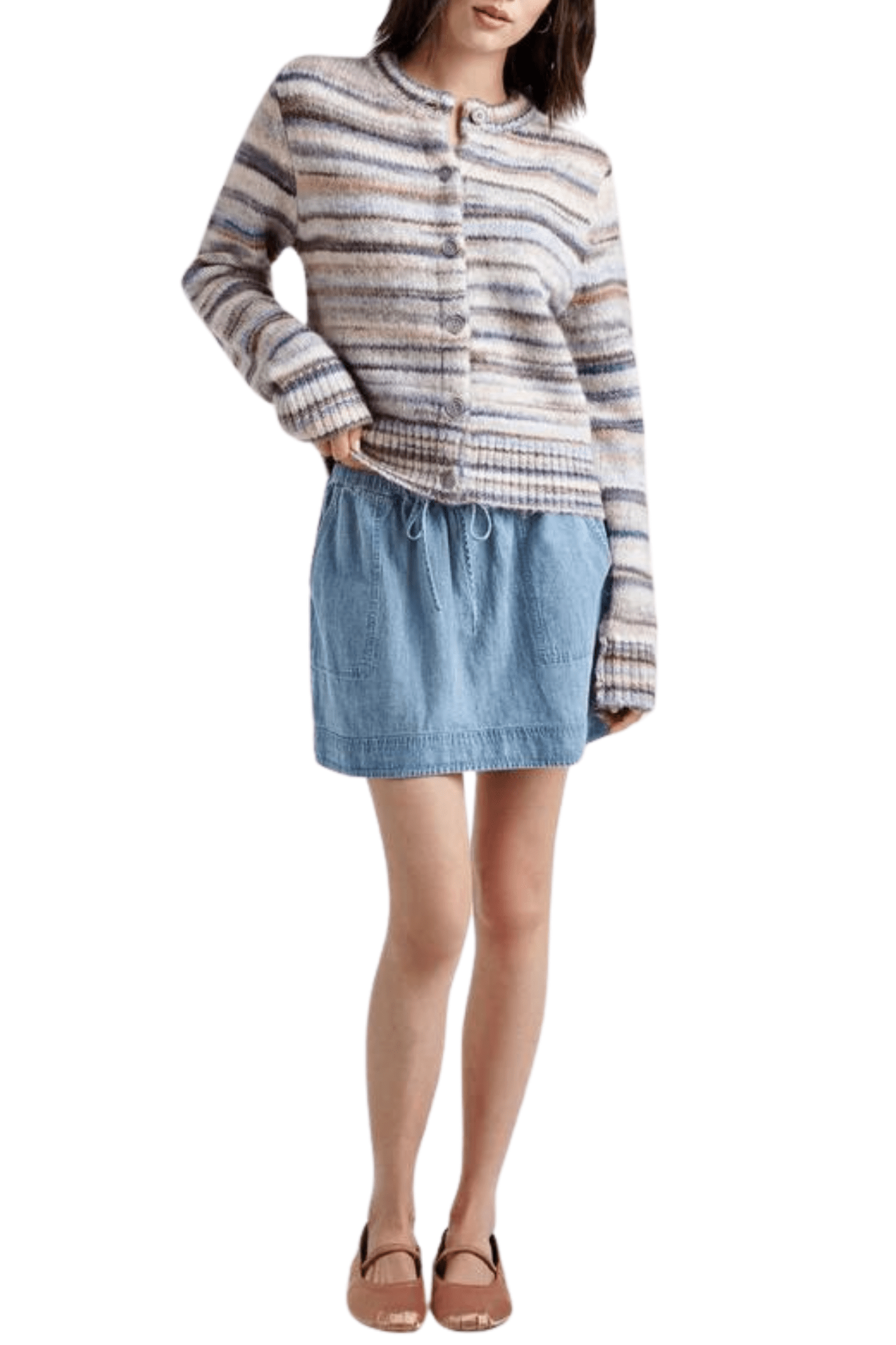 Splendid Alice Cotton Mini Skirt Indigo