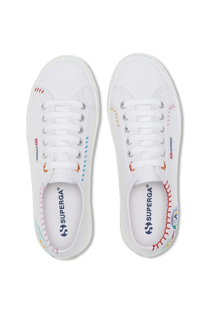 Superga 2740 Happy Logo Sneakers White Multi Color