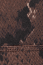 Sweaty Betty Super Soft Reversible Yoga Bra Brown Python Print Cacao Brown