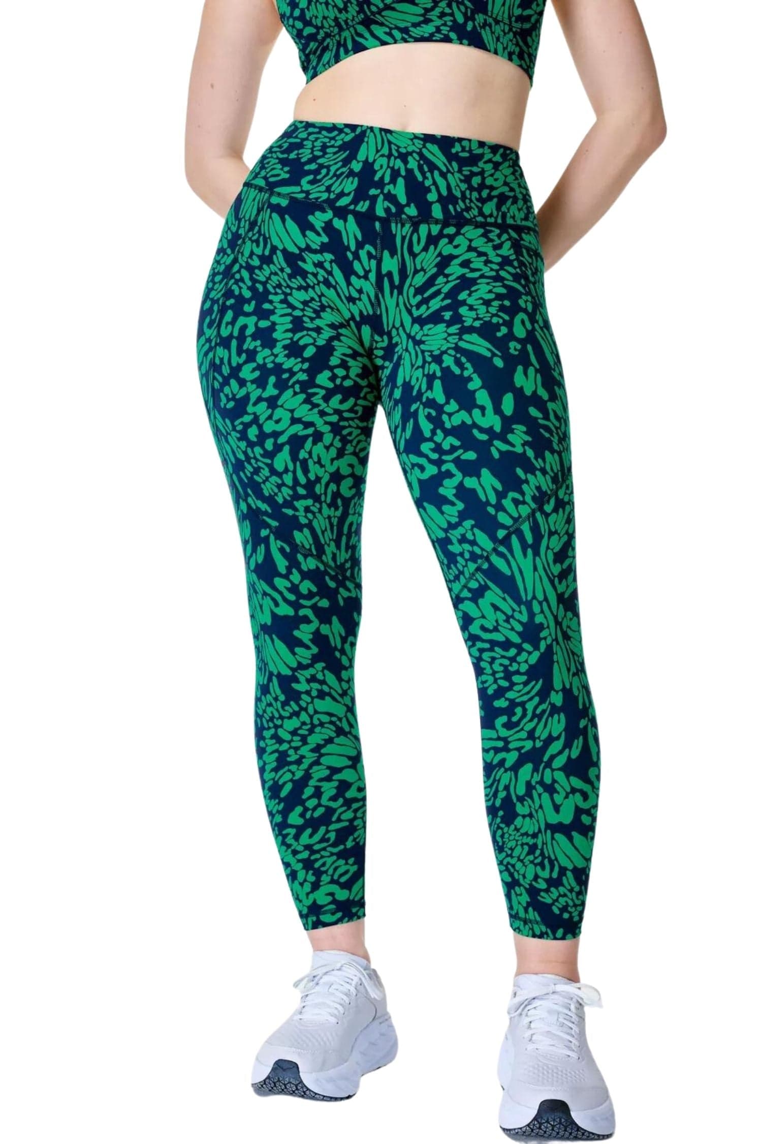 Sweaty Betty Power 7/8 Leggings in Green Leopard Print