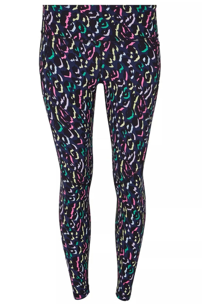 Sweaty Betty Power 7/8 Workout Leggings Blue Rainbow Leopard Print